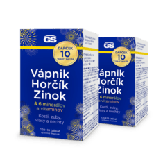 GS Vápnik, Horčík, Zinok, 2×140 tabliet, darčekové balenie 2026
