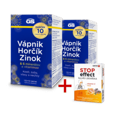 GS Vápnik, Horčík, Zinok, 2× 140 tabliet, darčekové balenie 2025