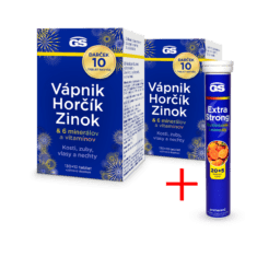 GS Vápnik, Horčík, Zinok, 2× 140 tabliet, darčekové balenie 2025