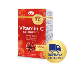 GS Vitamín C 1000 so šípkami, 100 + 30 tabliet, darčekové balenie 2026