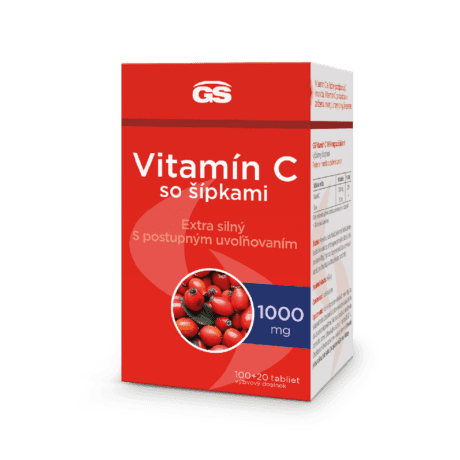 GS Vitamín C 1000 so šípkami, 100 + 20 tabliet