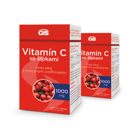GS Vitamín C 1000 so šípkami, 2 x 120 tabliet