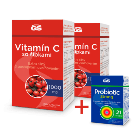 GS Vitamín C 1000 so šípkami, 2 x 120 tabliet