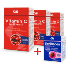 GS Vitamín C 1000 so šípkami, 3 x 120 tabliet