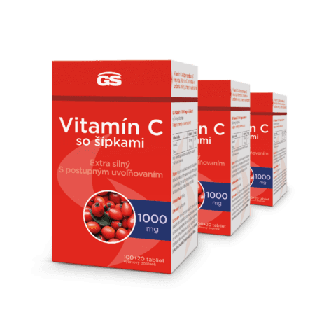 GS Vitamín C 1000 so šípkami, 3 x 120 tabliet