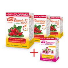 GS Vitamín C 1000 so šípkami, 3 x 120 tabliet