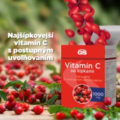 GS Vitamín C 1000 so šípkami, 50 + 10 tabliet