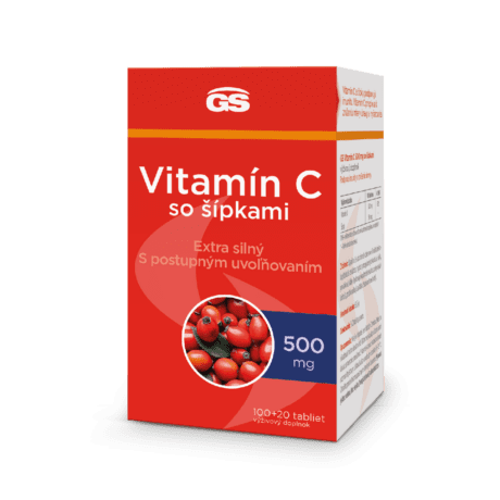 GS Vitamín C 500 so šípkami, 100 + 20 tabliet