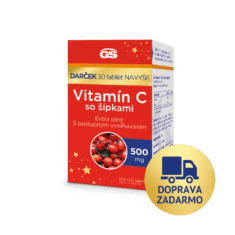 GS Vitamín C 500 so šípkami, 100 + 30 tabliet, darčekové balenie 2023