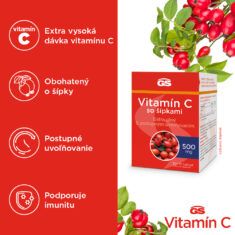 GS Vitamín C 500 so šípkami, 60 tabliet