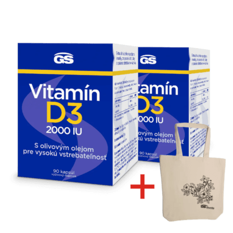GS Vitamín D3 2000 IU, 2× 90 kapsúl