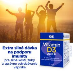 GS Vitamín D3 2000 IU, 90 kapsúl