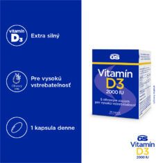 GS Vitamín D3 2000 IU, 90 kapsúl