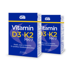 GS Vitamín D3 + Vitamín K2, 2× 30 tabliet