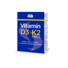 GS Vitamín D3 + Vitamín K2, 30 tabliet