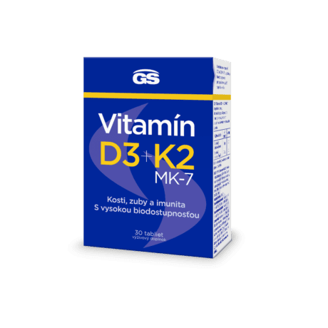 GS Vitamín D3 + Vitamín K2, 30 tabliet