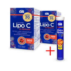 GS Vitamín Lipo C 500 so šípkami, 2× 110 kapsúl, darčekové balenie 2025