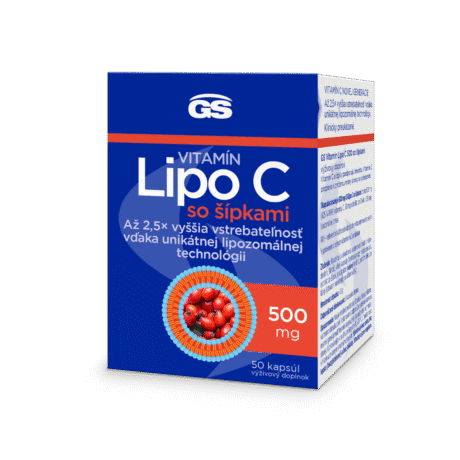 GS Vitamín Lipo C 500 so šípkami, 50 kapsúl