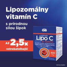 GS Vitamín Lipo C 500 so šípkami, 50 kapsúl