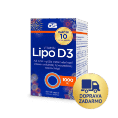 GS Vitamín Lipo D3 1000 IU, 60 + 10 kapsúl, darčekové balenie 2025