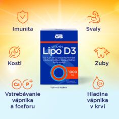GS Vitamín Lipo D3 1000 IU, 60 kapsúl