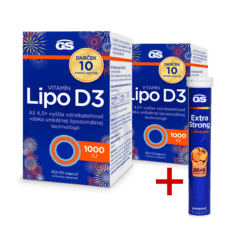 GS Vitamín Lipo D3 1000 IU, 2× 70 kapsúl, darčekové balenie 2025