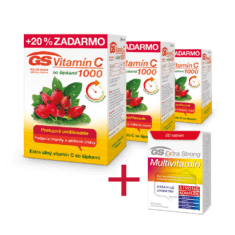 GS Vitamín C 1000 so šípkami, 3 x 120 tabliet