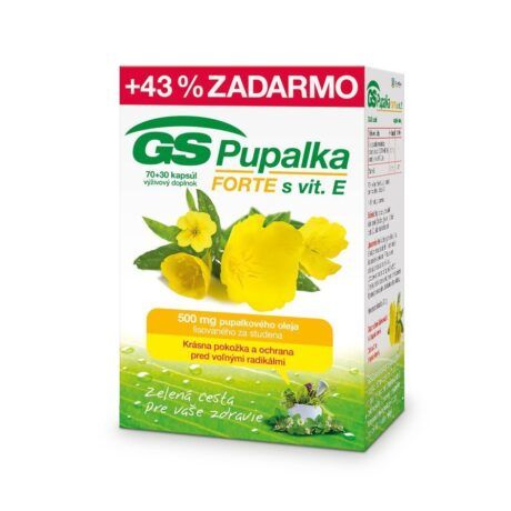 GS Pupalka FORTE s vitamínom E, 70 + 30 kapsúl