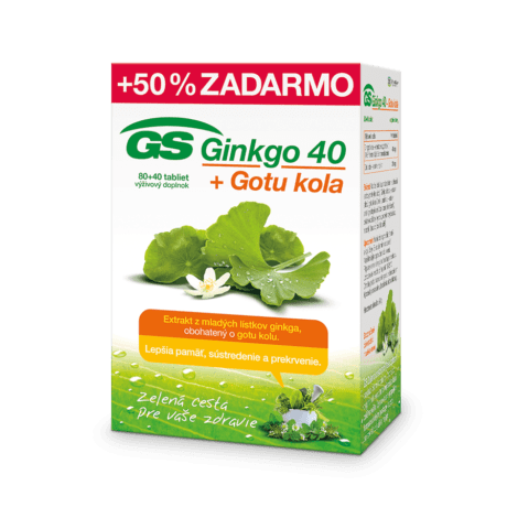 GS Ginkgo 40 + Gotu kola, 80 + 40 tabliet