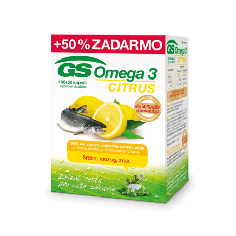 GS Omega 3 CITRUS, 100 + 50 kapsúl