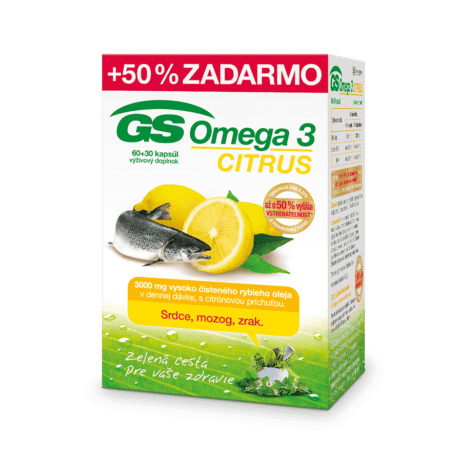 GS Omega 3 CITRUS, 60 + 30 kapsúl