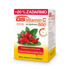 GS Vitamín C 500 so šípkami, 100 + 20 tabliet