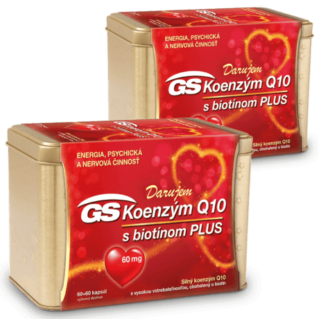 GS Koenzým Q10 60mg Plus, 2 x 120 kapsúl (240 ks) - darček 2019