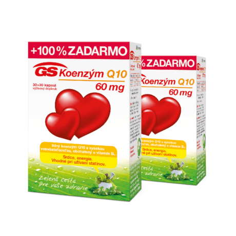GS Koenzým Q10, 60 mg, 2 x 60 kapsúl