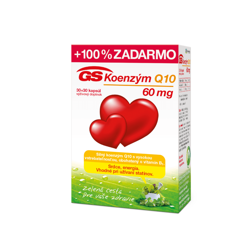 GS Koenzým Q10, 60 mg, 30+30 kapsúl