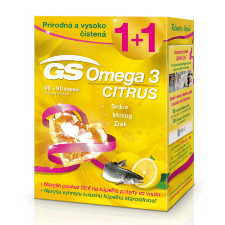 GS Omega 3 Citrus, 90+90 kapsúl (180 ks) darček 2018