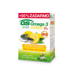 GS Omega 3 CITRUS + D3, 60 + 30 kapsúl