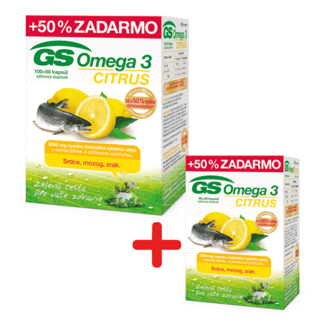 GS Omega 3 CITRUS, 150 kapsúl + GS Omega 3 CITRUS, 90 kapsúl