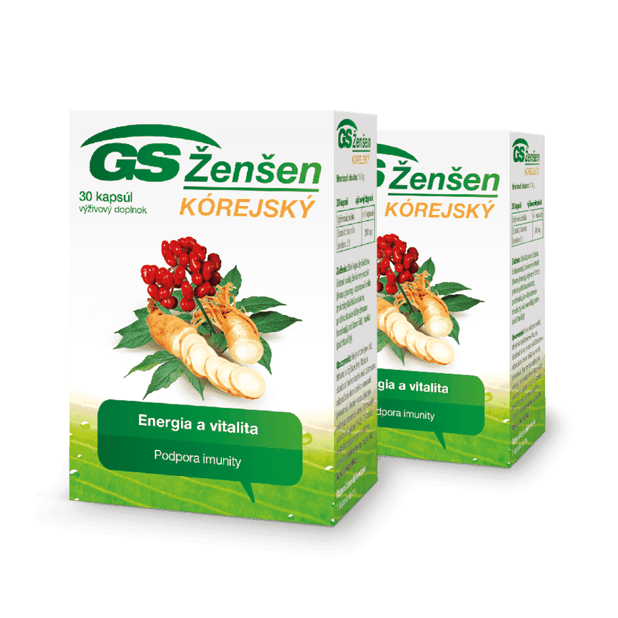 E-shop GS Ženšen KÓREJSKÝ, 2 x 30 kapsúl
