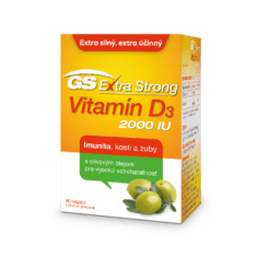 GS Extra Strong Vitamín D3 2000 IU, 90 kapsúl