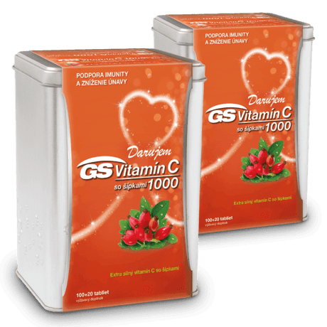 GS Vitamín C 1000 so šípkami, 2 x 120 tabliet (240 ks) - darček 2019