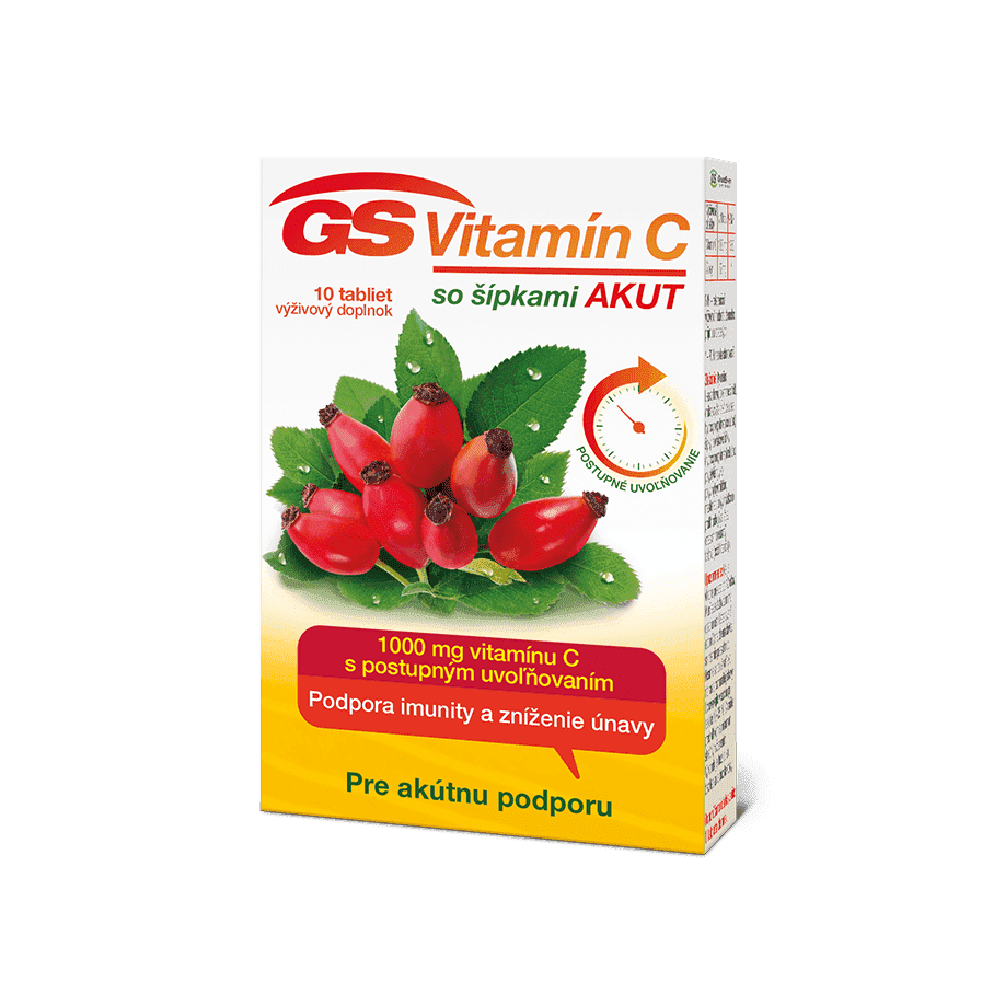 E-shop GS Vitamín C 1000 so šípkami AKUT, 10 tabliet