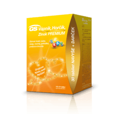 GS Vápnik, Horčík, Zinok PREMIUM, 100 + 30 tabliet - darček 2020