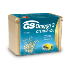 GS Omega 3 CITRUS + D3, 100 + 50 kapsúl, darčekové balenie 2021