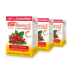 GS Vitamín C 1000 so šípkami, 3 x 120 tabliet