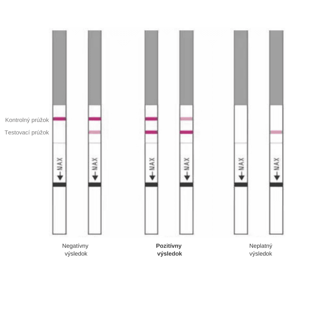 Výsledok ovulačného testu: pozitívny, negatívny, neplatný.