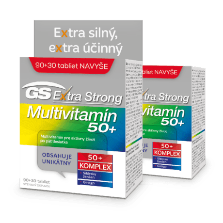 GS Extra Strong Multivitamín 50+, 2× 120 tabliet