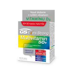 GS Extra Strong Multivitamín 50+, 90 + 30 tabliet (120 ks)