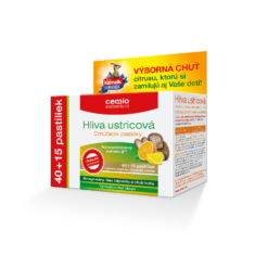 Cemio Hliva ustricová s vitamínom C, 40 + 15 cmúľacích pastiliek