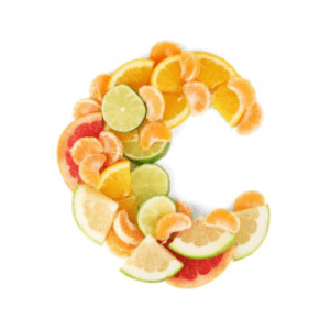 Vitamín C - veľké ovocie v tvare C vitamínu